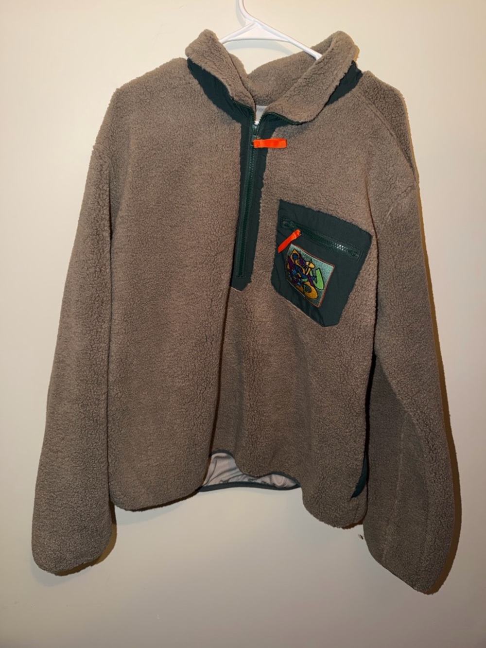 Brain Dead sherpa half Zip Pullover